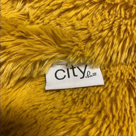 CITY CHIC | Mustard Yellow Fluffy Pillow Case - Picture 4 of 5